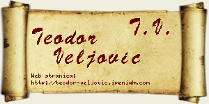 Teodor Veljović vizit kartica